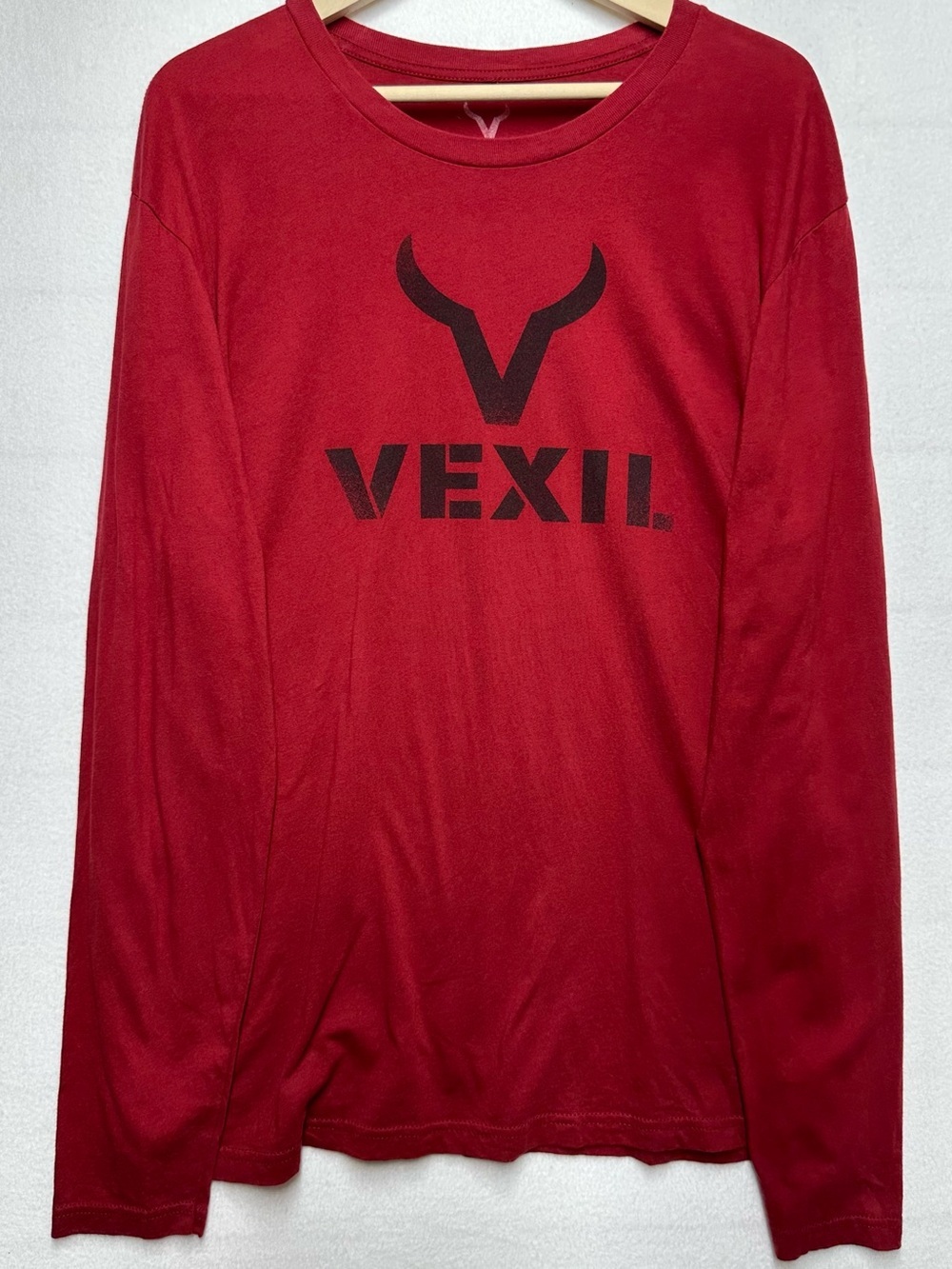 VEXIL Men’s XL Red Logo Graphic Long Sleeve T Shirt 100% Cotton